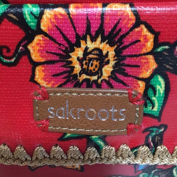 sakroots Messenger bag, Convertible, Red Floral - Picture 3 of 16